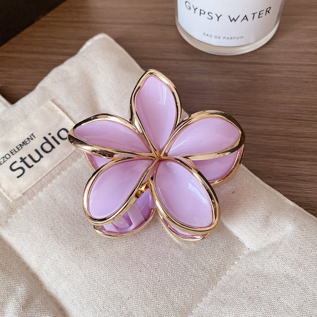 Hair clip - Golden Monoi flowers