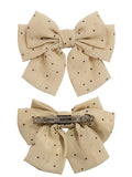 Barrette Nœud Papillon à Pois – Élégance Vintage & Maintien Parfait