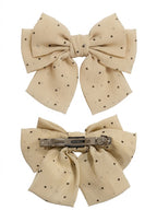 Barrette Nœud Papillon à Pois – Élégance Vintage & Maintien Parfait