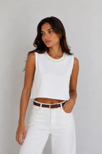 Sleeveless Beaded Top