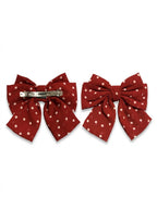 Barrette Nœud Papillon à Pois – Élégance Vintage & Maintien Parfait