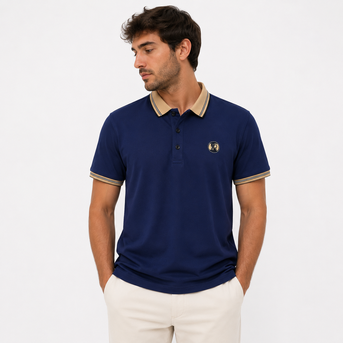 polo col contrasté